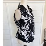 Talbots Petites Sleeveless Button up Palm leaf Pattern print Top - 8P Photo 3
