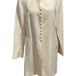 Adrianna Papell  Cream Brocade Stand up collar Jacket size 14 Photo 0