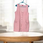 Dotti Light Pink Barbiecore Tweed Button Front Shift Dress New with tags (NWT) Size 14 Photo 3