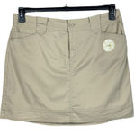 st. john's bay St. John’s Bay SZ 14 Skort Stretch Pockets Zip-Fly Above Knee Khaki Porcelain Photo 0