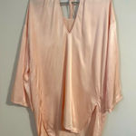 Wilfred Aritzia  LE FOU peach satin coverup mini dress tunic size 1 Photo 0
