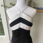 Vintage 90’s Formal Dress Black and White Stripe Floor Length Gown Size 5/6 NWT Photo 5