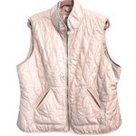 Old Navy  Quilted Puffer Vest XXL Plus Size 2X Cream Full Zip Up Lightweight Photo 0