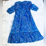 Sugar Lips Medium Kenner Floral Melia Shirt Midi Dress 100% Cotton Photo 9