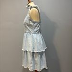 American Eagle  retro denim corset tiered ruffle tie strap mini dress, size XL Photo 5