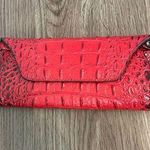 Tiffany Designs NEW* Red Crocodile LEATHER Embossed Clutch Photo 0