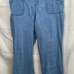 Denim & Company women's light wash pull on deep pocket straight jeans stretch LP Size undefined Photo 0