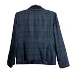 Le Suit  Petite Plaid Skirt 2 piece Suit Green Blue Black Size 8P Preppy Classic Photo 6