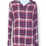 Splendid  Top Hunter Plaid Button Up Fiesta Shade Long Sleeve Gingham Cuffs Photo 0