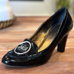 Coach  | US 9.5 B | HANAH Gold Lined Black Patent Leather Pump 3-inch Heel A3848 Photo 0