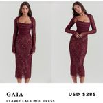 House Of CB  'Gaia' Claret Lace Midi Dress NWOT size L Photo 1