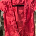 H&M Women’s  Pink Short Sleeve Tie Front Top Size 4 Photo 1