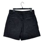 ZARA  High Waisted Loose Fit Classic Cotton Denim Jean Shorts 10 Black #3805 Photo 10