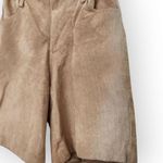American Vintage Vintage Express Camel Tan Seude Leather High Waisted Paper Bag Shorts XS Photo 1