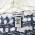 Catherines  Plus Size 34/36 Shrug 5X Navy Blue White Tie Dye Open Waterfall 1794 Photo 6