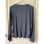 Nine West NWT  Womens XXL Blue Ribbed Texture Wrap Long Sleeve Top New With Tags Photo 5