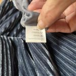 Merokeety  Long Sleeve Faux Wrap Velvet  Dress In Light Blue Photo 10