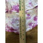 Rachel Zoe 100% Linen White & Purple Tie-dye Hood Button Down Top Women Size XS Photo 3