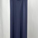 Amsale Cowl Neck Sleeveless Maxi Dress in Navy Size‎ 6 Blue Photo 0