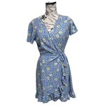 Primark Ditzy Floral Ruffle Wrap Mini Dress Cottegecore Coquette Beach Coastal 8 Photo 2