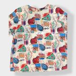 Notations Vintage 90s Southwestern Print 100% Silk Top Size 18 Photo 4