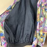 Vintage Sara Roberts Silk Bomber Jacket Multicolor Art To Wear Large Photo 10