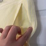 Loft . Size small wide leg linen yellow striped pants Photo 1