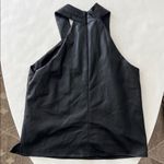 Milly Preston Pleated Vegan Leather Black Halter Top Medium $315 Photo 4