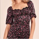 For Love & Lemons Melrose Dress Floral Black Mini Photo 4