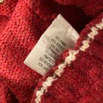 Croft & Barrow VTG  Size M Red and White Cardinal Snowflake Knit Full Zip Sweater Photo 11