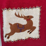 Vintage 80’s Women's Bobbie Brooks Christmas Cardigan XL Red Embroidered Sweater Photo 7