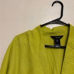 Ali Miles Citron Textured Open Front Jacket Cardigan 3X NWT Green Photo 6