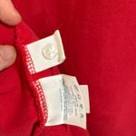 Lands' End  Red Cotton Polo Shirt Dress White Trim Preppy Tomato Girl Photo 5