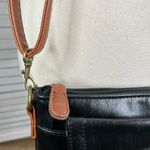 Stone Mountain  Leather Crossbody Purse Brown/Black Photo 3