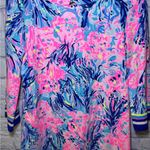 Lilly Pulitzer Women Fan Sea 001394 Periwinkle Waverly Top Blouse Size XS Floral Photo 1