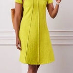 Soft Surroundings  Pintuck A-Line Yellow Dress Medium Cotton Stretch Comfy Lounge Photo 0