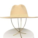 Wyeth River Oatmeal Wool Flat Brim Fedora Medium Fit EUC Tan Photo 3