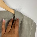 Fear of god  Essentials Women's Sage Green Velour Sleeveless Polo Sweatshirt Sz M Photo 6