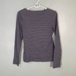 Kate Spade  Saturday Shirt Black Gray Striped Asymmetrical Neck size XS‎ Photo 1