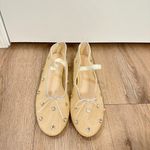 Loeffler Randall  Leonie Crystal Mesh Ballet Flats in Caramel Size US 10 Photo 3