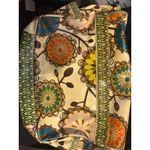 Fossil KeyPer Messenger Bag Floral Print Yellow Green Brown Canvas Photo 7