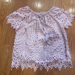 Chicwish  DREAM A LITTLE DREAM CROCHET TOP IN PINK Photo 5