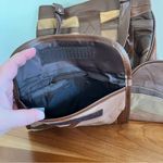 Patchwork Soft Leather Handbag Purse Shoulder Bag Coin & Wallet 3pc Set Brown Photo 2