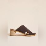 Anthropologie  Criss-Cross Heeled Sandals Brown Suede- Size EU 38 Photo 1