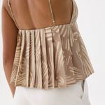 Love, Bonito Padded Babydoll Pleated Camisole Top Size Large or US 8 NWT Tan Photo 3