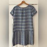 Lou & grey  Navy and White Linen Dress Size‎ Small EUC Photo 3