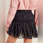 MISA Los Angeles tiered Willa Skirt Dainty Rosette Floral Black Photo 6