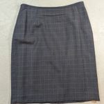 Ellen Tracy Women Gray Plaid Wool Blend Skirt Suit Size 12 Blazer Skirt Set Photo 1