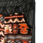 D&T Tribal Print Shiny Stretchy Leather Like Fabric Leggings S/M Black Size undefined Photo 4