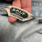 Salt Valley Western Denim Button Down Shirt Womens Small Light Wash Rodeo Blue Photo 3